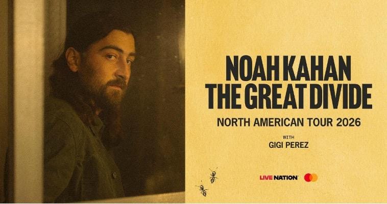 Noah Kahan Brings The Great Divide Tour to The Rose Bowl, August 15th 2026